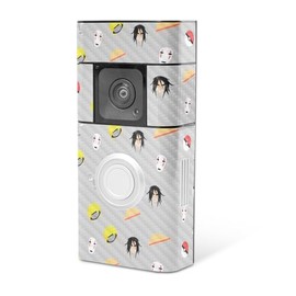 MightySkins Carbon Fiber Skin Compatible with Ring Video Doorbell Plus - Anime Fan | Protective, Durable Textured Carbon Fiber Finish | Easy to Apply, Remove, and Change Style