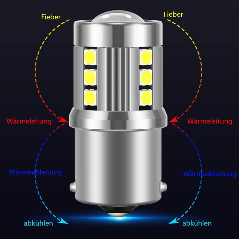HVZUM 1156 LED Light Bulbs,12V-30V Super Bright LED Light Bulbs,1500
