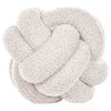 Beliani Set of 2 Modern Boucle Decorative Knot Cushion White