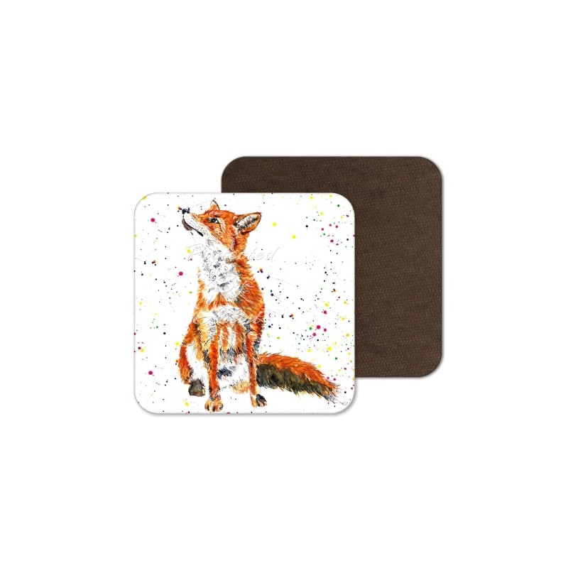 Coaster Fox British Wildlife Hand Painted Animals Coasters Watercolour Art