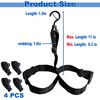 4PCS Adjustable Strap Fishing Boot Hangers with 360° Swivel Hook,
