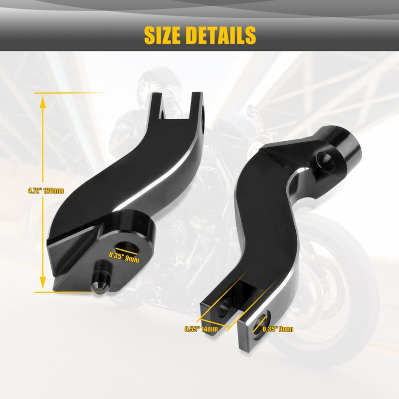 Sresk Rear Passenger Foot Peg Bracket Foot Peg Extension Mounting