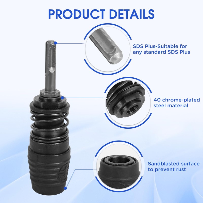 FIFIBANG SDS PLUS to SDS MAX Adapter for Hammer Drill