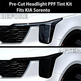 BOGAR TECH DESIGNS Full Headlight Head Light Tint Kit Compatible with Kia Sorento 2024-2025, Dark Smoke