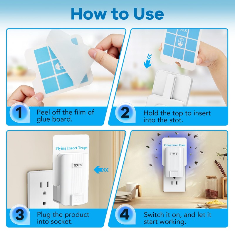 12-Pack Refill Glue Boards for SQWJP Fly and Insect Traps