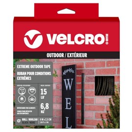 Cinta de montaje Extreme de la marca VELCRO | 20 pies x 1 pulgada, soporta 15 libras | calcomanía fuerte resistente | Montaje en ladrillo, hormigón pa