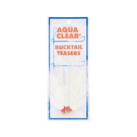 Aqua-Clear, Buck Tail Teaser Rivet Slider, White Hair, 3 pc