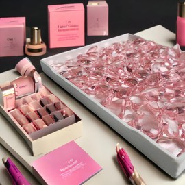 200 Pcs Pink Acrylic Heart Shaped Crystals, 0.9 Inch Heart Crystal Rhinestones, Heart Diamond Fake Gems for Vase Fillers,Table Scatters,Valentine's Day,Wedding Centerpieces,Birthday,Engagement Party