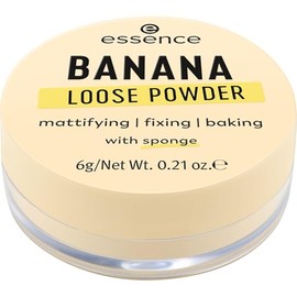 Essence Banana Loose Powder, Yellow, Mattifying, Fixing, Colour Correcting, Translucent, Matte, Vegan, Oil-Free, Perfume, Alcohol-Free, Pack of 1 (6 g)