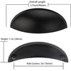 LONTAN 10 Pack Black Cup Handles Cup Door Handles Black