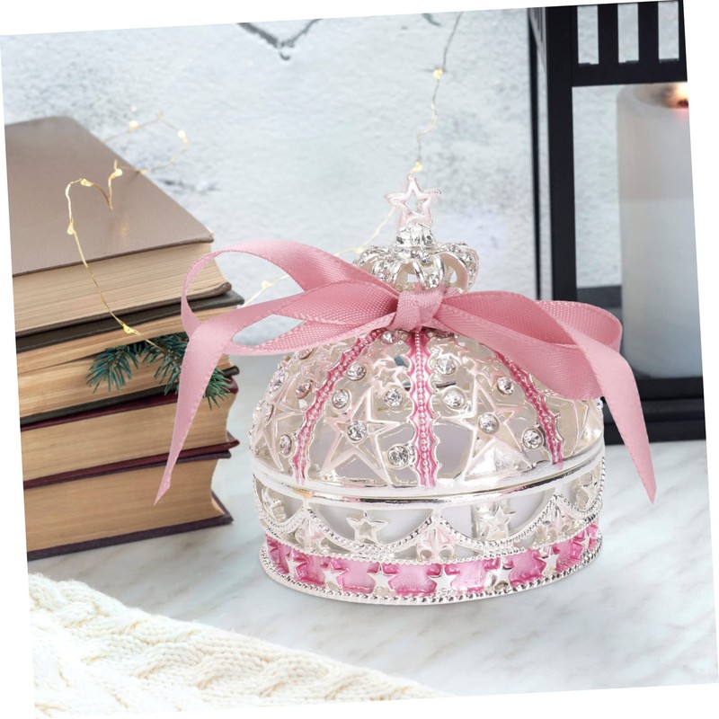 DOITOOL Elegant Princess Crown Ring Jewelry Box Holder for Rings