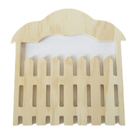 Unfinished Wood Barn Door - Mini Gate for Dollhouses, Dioramas, Miniature Crafts - 6.8 x 6.75 Inches, Small, Brown