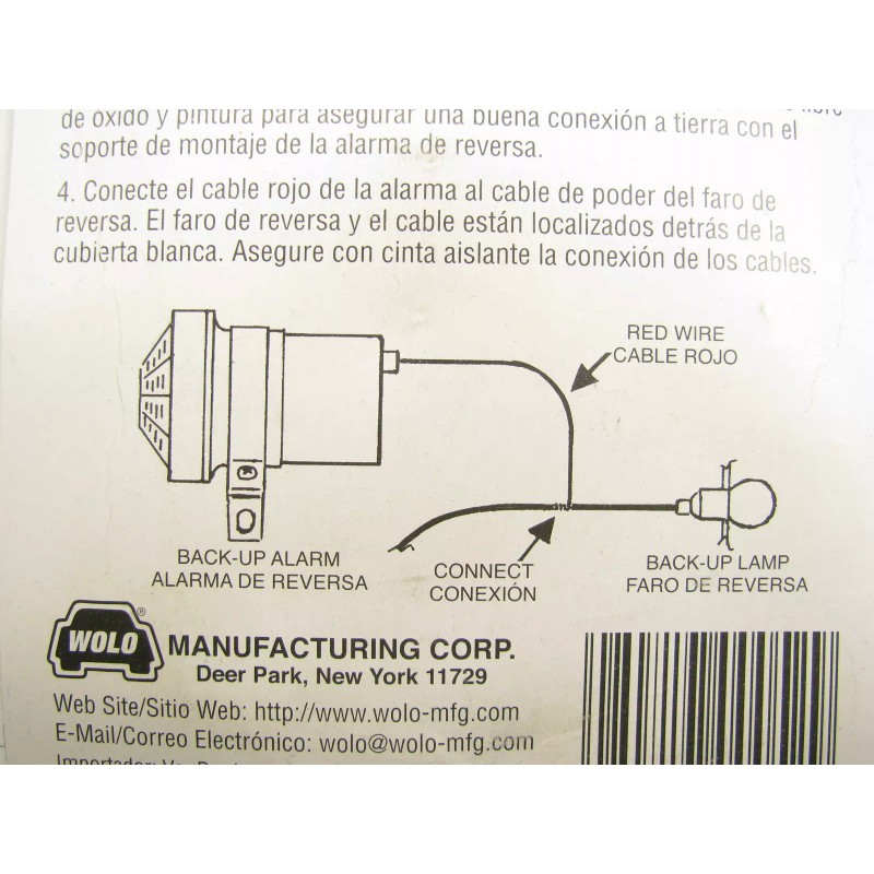 Wolo BA-52 Reverse Safety Warning Backup Alarm, Makes Beeping Noise,