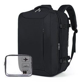 Xkdoai for Easyjet Cabin Bag 45x36x20, Travel Backpack with TSA Approved Clear Bag, Carry-ons Cabin Backpack for Travelling Underseat Cabin Bag Laptop Backpacks Luggage Set