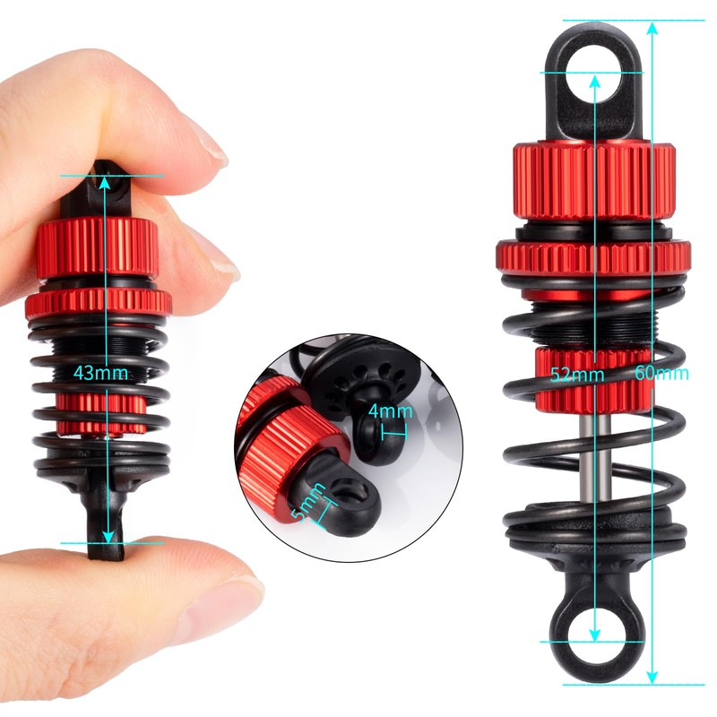 MORFUM Aluminum RC Front & Rear Oil Filled Shock Absorber