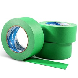 KIWIHUB Green Painters Tape,2 inch x 60 Yards x 3 Rolls (180 Yards Total) - Medium Adhesive Masking Tape for Painting,Labeling,DIY Crafting,Decoration and School Projects