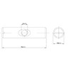 M6 (6mm x 16mm) Symmetric Furniture Barrel Nut Zinc Plated