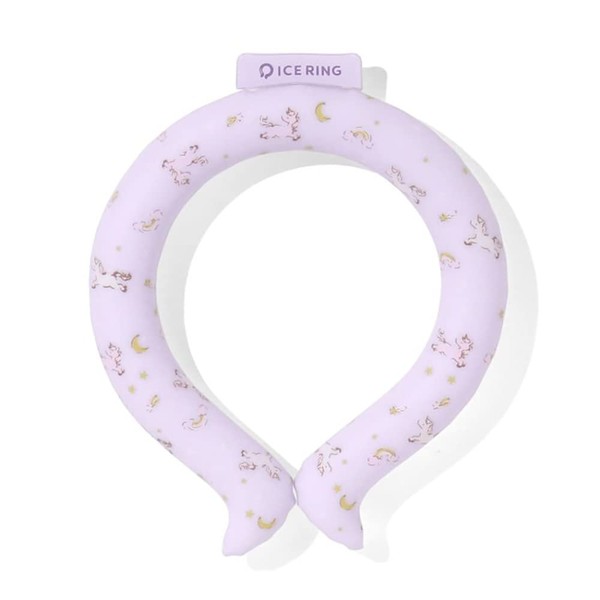 H.OY [F.O. International] Authentic ICE RING SUO Ice Ring Neck Cooler, Unicorn Pattern (Lavender, S Size)