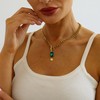 Mauzew 18K Gold Plated Necklaces for Women Emerald Cuban Link