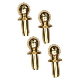 MyTinyWorld 4 x 3.5mm Dolls House Miniature Brass Classic Door Knobs