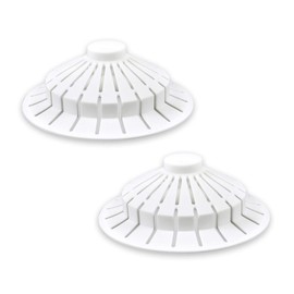Danco 10771P Universal Bathroom Bathtub Suction Cup Hair Catcher Strainer and Snare, Fits Lift & Turn, Push Button & Trip Lever Bathtub Drains, 2 Pack