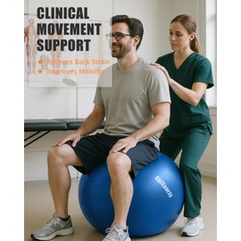 GalSports Anti-Burst Slip Resistant Stability Ball - Swiss Ball for Home Gym & Physical Therapy