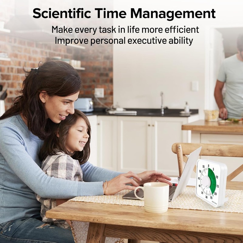 Secura 7.5 Inch Visual Timer, 60 Minute Oversize Visual Countdown