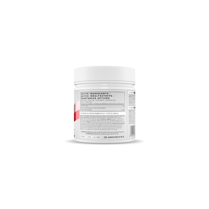 Naughty Boy Micronised Creatine Powder, Creatine Monohydrate Powder (Strawberry)