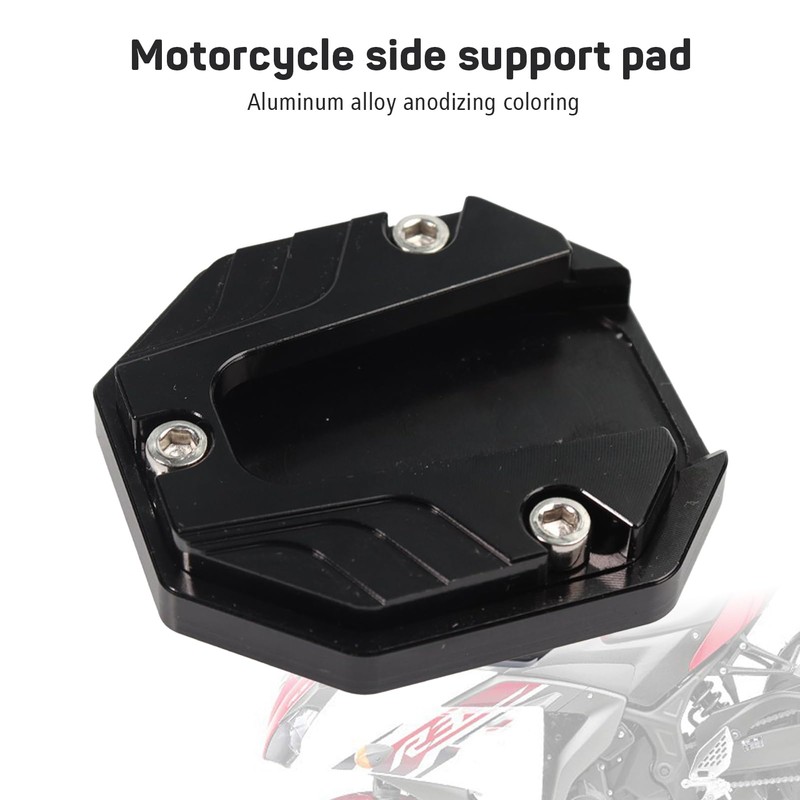 Okaywork Motorcycle Stand Foot Side Extension Pad, Motorcycle Side Stand