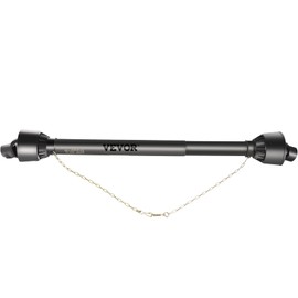 VEVOR PTO Shaft, 1-3/8" PTO Drive Shaft, 6 Spline Tractor End and Round Implement End PTO Driveline Shaft, Tractor PTO Shaft, 30"-39" Brush Hog PTO Shaft Black, for Finish Mower, Rotary Cutter