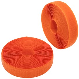 AERZETIX - C65936 - Velcro tape / roll 25 mm 5 metres - organiser/cable tie - strap for clothes bags - made of polyamide and polyester - colour: orange