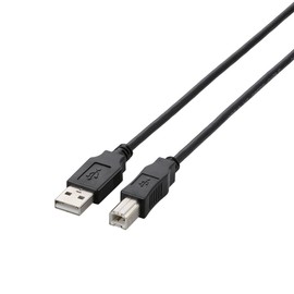 エレコム USBケーブル 【B】 USB2.0 (USB A オス to USB B オス) 1m ブラック U2C-BN10BK