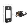 Deadbolt Strike Plate Door Backplate 1" x 2-1/4" Round Corner