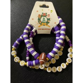 Unbranded TCU Horned Frogs Womens 4-Piece Bracelet Set -Riff Ram Bah Zoo - Football Charm