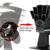 4-Blade Heat Powered Stove Fan, SENRISE Silent Operation - Eco
