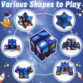 6 7 8 9 10 11 Year Old Boy Gifts: Infinity Cubes Toys for Kids Age 8-12 Birthday Presents for Girls Boys Autism Travel Magic Cube for Children Space Solar System Fidget Puzzles Smart Games Toy
