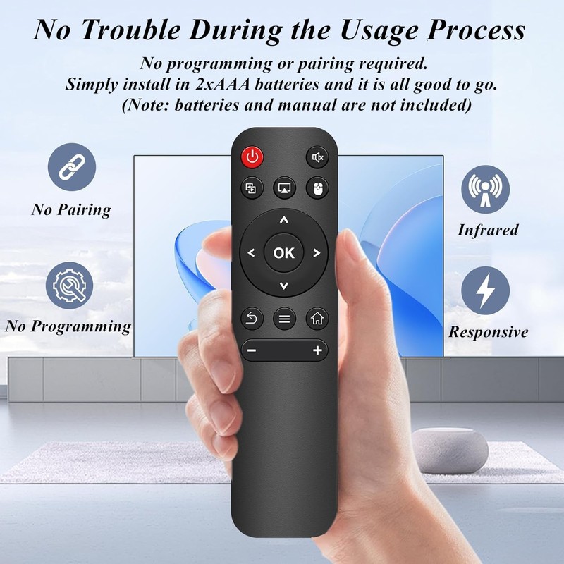 AOERUOW Replacement Remote Control Compatible with Magcubic Mini Projector HY300,HY300Pro,HY320,HY320Mini,Maypug