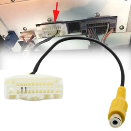 EWAY Backup Camera to Factory Radio RCA Adapter for Select Jeep, Chrysler,Dodge OEM Head Unit, Aftermarket Rearview Reverse Camera 20 Pin Video Input Wire Harness for RB2 RBZ REN REW MyGIG Navigation