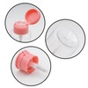 3 Pcs Transparent Push Down Pump Dispenser with Labels, Empty