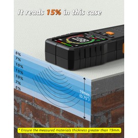 Pinless Moisture Meter for Drywall MESITOOL Digital Moisture Meters for Wood Lumber Moisture Detector for Firewood Non-Destructive Moisture Reader for Building Materials