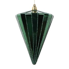 Vickerman 6" Shiny Seafoam Green Cone Ornament, 3 per Bag.