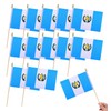 HSQCEZ 12Pcs Small Guatemala Flags on Wooden Stick Mini Guatemalan