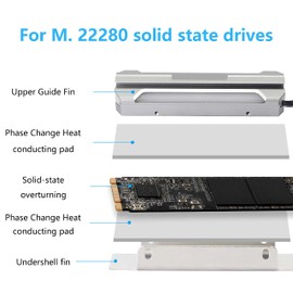 XMSJSIY ARGB M.2 Heatsink Cooler M.2 SSD Solid State Disk Radiator 5V 3Pin ARGB Double-Sided Heat Sink with Thermal Silicone Pad for SATA NVMe NGFF M.2 2280 SSD