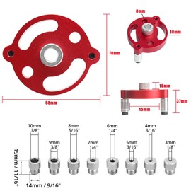 Drilling Aid Vertical Drilling, Wood Dowel Drilling Template with 3/4/5/6/7/8/9/10 mm Drill Bushings, Drilling Template Furniture Construction for Woodworking, Exact Dowel Holes