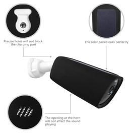 TIUIHU Protective Silicone Cover for Eufy Cam 3, Easy to Install Protective Silicone Case for Water-Proof and Anti-UV(2 Pack,Black)