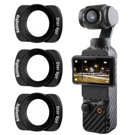 Walking Way 4/6/8-Point Magnetic Star Effect Filter Set for DJI Osmo Pocket 3 – Ideal for Night Shoots, Events, and Content Creators