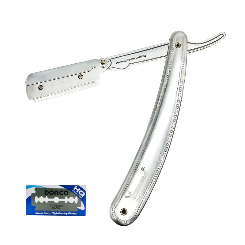 Yusibra Porta Navaja de Barbero, Acero Inoxidable, Afeitar,Calidad Profesional Acero