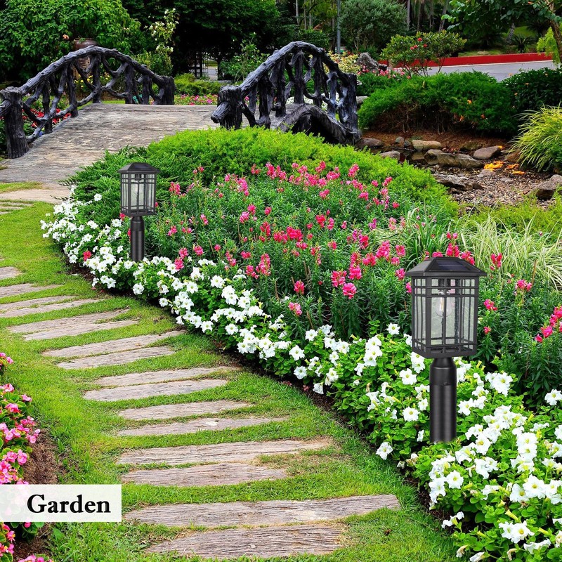 Solar Post Lights, Outdoor Post Lights Solar Powered, Waterproof Anti-Rust