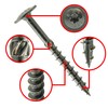 Flat Head Screws Black 8 x 80-50 Pieces Including Bit