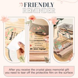 Teacher Gifts French from Students, Acrylic Table Sign, Teacher Appreciation Gifts for Women Men, Teacher Christmas Gifts Senior Graduation Gifts for Thank You Teachers